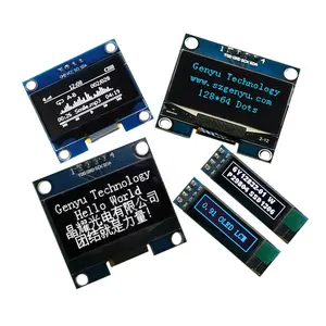 12864 عرض 1.3 OLED شاشة I2C الأزرق الأبيض أوله وحدة عرض 4Pin PCB IIC محرك SSD1306 128x64 نقطة 0.96 OLED وحدة عرض