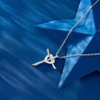 Collier Pendentif Cœur Croix en Argent Sterling 925 de Luxe, Plaqué Or 14K, Chaîne à Maillons Câblés pour Femme, Cadeau Religieux, Vente en Gros