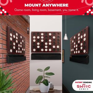 Mur Monté En Bois Géant 4 dans une Rangée Chambre Umbo Taille Avec Pièces Pièces Jeux Muraux Décoration Murale Accessoires de Jeu pour Enfants et Adultes - Product Image 5