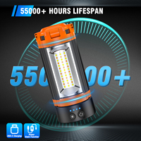 Linterna LED Portátil para Camping, IP65 Impermeable, Luz de Emergencia para Exteriores, Brillo Ajustable, Trípode, Función de Banco de Energía