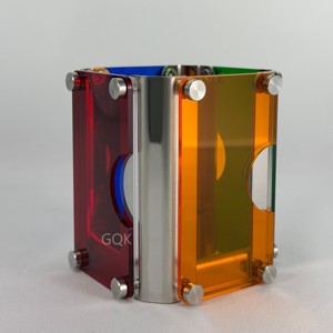 Bauhaus Style Color Matched Acrylic Pen Holder High Appearance Desk Organizer for <b>Storage</b> & Display - Product Image 4