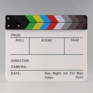 Petit Clap Cineme Acrylique <span class=keywords><strong>pour</strong></span> le tournage de films secs <span class=keywords><strong>pour</strong></span> la caméra ou l'ardoise de scène du réalisateur TV - Product Image 1