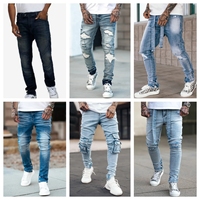 Jeans d'occasion pour hommes, mode 2025, vêtements en gros, expédition aléatoire