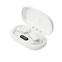 Earbuds OWS Nirkabel, Earphone Gantung Telinga, Olahraga, Gaming, Stereo, Layar Digital, Earphone Nirkabel Kustom