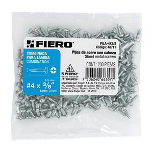 Master con 144 unidades Bolsa con 200 tornillos de chapa, 4x3/8 ', FIERCE - Product Image 4