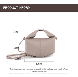 Bolso de Mano <span class=keywords><strong>Mini</strong></span> de Piel Sintética con Textura de <span class=keywords><strong>Lichi</strong></span>, Asa Superior y Correa Desmontable para Llevar al Hombro o Cruzado - Product Image 5
