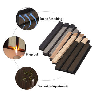 Panneau Acoustique Vente en Gros Éclairage Led Panneaux Acoustiques Panneau Mural Bois Couleur Chêne Neu. Holz Lot de 8 panneaux acoustiques muraux Isol - Product Image 2