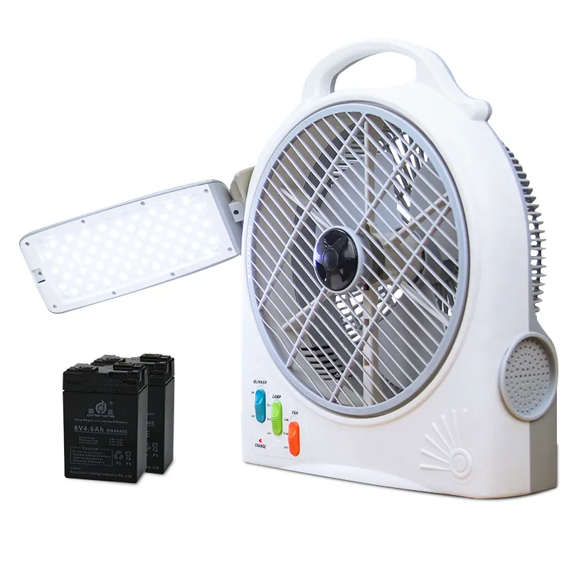 electric charging rechargeable fan with lithium battery power led light 8/10/12 inch standing table fans solar panels charger