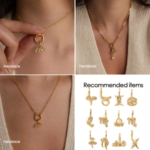 EManco Pendentif en acier inoxydable <span class=keywords><strong>signe</strong></span> <span class=keywords><strong>du</strong></span> zodiaque étoile 12 mois, accessoires pour collier, bijoux pour femme et <span class=keywords><strong>homme</strong></span>, cadeaux, vente en gros - Product Image 3
