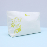 Sac de maquillage vintage coloré motif champignon, trousse de toilette bohème à fermeture éclair, pochette cosmétique florale bleue pour femme, cadeau