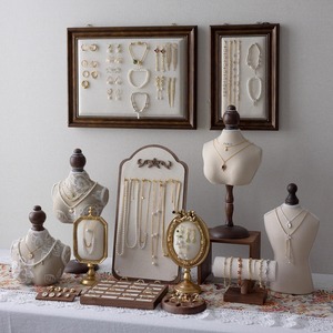 Vintage Walnut đồ trang sức bằng gỗ hiển thị đứng cho vòng cổ bông tai vòng đeo tay mannequin hiển thị khung cho cửa hàng truy cập đạo cụ - Product Image 1