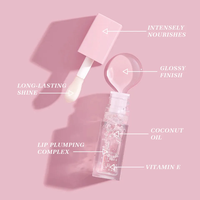 Huile à lèvres rose mate végane personnalisable avec logo, effet repulpant, base minérale liquide, 30 MOQ, marque privée
