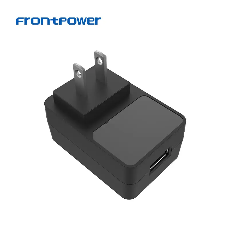 Adaptador de energia usb frontal, carregador sem fio de telefone 5v 2.4a com ul fcc para viagem