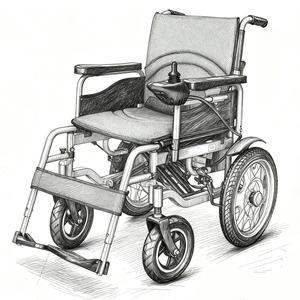 Engelli için hafif taşınabilir otomatik tıbbi çelik katlanabilir motorlu elektrikli tekerlekli sandalye yürüteç - Product Image 2