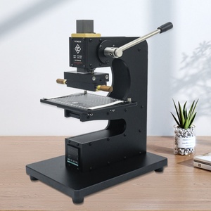 Machine à estamper à chaud en cuir, petite machine à estamper à chaud numérique manuelle pour le bois, le PVC, le papier, tampon personnalisé avec logo 90XTS - Product Image 1