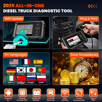 LAUNCH CRP129 HD OBD2 escáner Sistema completo herramienta de diagnóstico de camiones 12V coche 24V camión lector de código diésel vehículo comercial pesado
