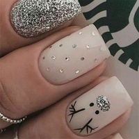 Ongles de doigt 100% ongles en acrylique grossiste fait à la main tête de citrouille fantôme acrylique longs ongles d'hiver usine