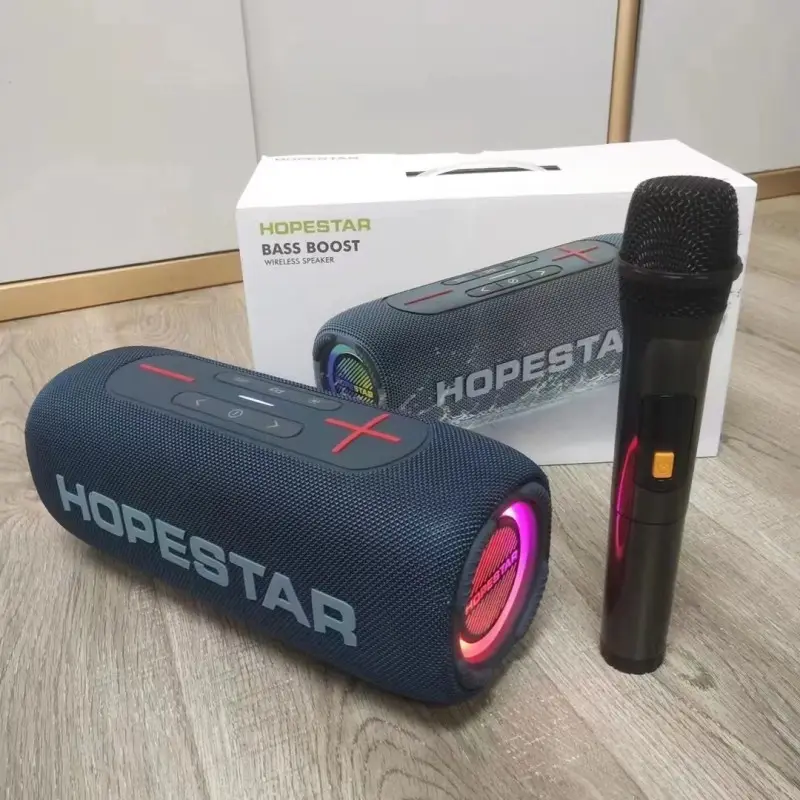 Nouveau haut-parleur 55W boîte petit haut-parleur étanche TWS HOPESTAR-P32MAX Subwoofer avec sangles Microphone sans fil 2.1