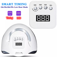 Lampu Pengering Kuku Profesional 57 LED Bulbs Sun X7 Max Pengering Cepat untuk Salon Gel Polish Nail Art dengan Timer Otomatis