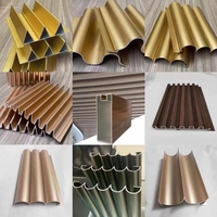 Lames en aluminium à effet bois pour façade, revêtement mural extérieur, panneaux muraux extérieurs