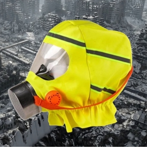 قناع EEBD أصفر مقاوم للهب بتصميم جديد مع شريط عاكس للشاشة الكبيرة فلتر من ست طبقات للإنقاذ الذاتي - Product Image 2