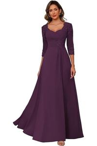 ชุดชีฟองแม่ของเจ้าสาวชุดเดรสแขน<span class=keywords><strong>3</strong></span>/4ชุดงานพรอมยาวชุดราตรีสำหรับคุณแม่สำหรับงานแต่งงาน - Product Image 5