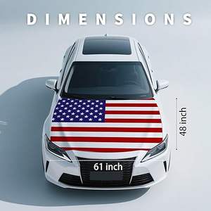Funda Elástica para Coche con Bandera Americana de Alta Calidad, 120*160cm, para Cubrir el Capó del Motor, para Partidos de Fútbol 2026, Venta al Por Mayor - Product Image 3