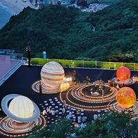 Ballon géant gonflable Saturne en PVC réaliste, à thème spatial, imprimé UV, résistant aux intempéries, gonflables publicitaires personnalisés