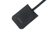 Étiquette de bagage portable en cuir PU pour valise, porte-adresse d'identification, accessoire de voyage créatif pour avion