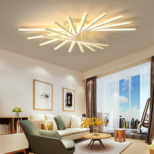 Lámpara de Techo Moderna de Metal y Acrílico, LED, Empotrada, Giratoria, con Diseño de Rayos de Sol, 6000k AC, para Sala de Estar y Dormitorio - Product Image 3