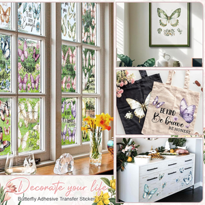 Calcomanías de Transferencia de Mariposas de Alta Calidad, 12 Hojas, Mariposas Vintage, Calcomanías Florales, Manualidades, Anti-UV, Ecológicas - Product Image 2