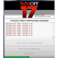 Logiciel IMMO-OFF 17 IMMOFF17 Version d'Activation EDC17 MED 17, Correction de Checksum EEPROM ECU pour Flash IMMO OFF