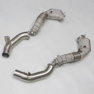 2020 + per BMW M850I M550I scarico Downpipe a intestazione diritta G14 G15 G16 G11 G12 <span class=keywords><strong>N63</strong></span> 4.4T scudo termico nuova condizione - Product Image 2
