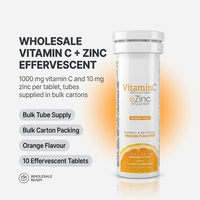 Tablet Vitamin C 1000mg Zinc Effervescent Rasa Jeruk Grosir dalam Jumlah Besar, Pemasok Label Kustom