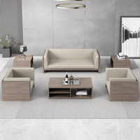 Ensemble de canapés de bureau contemporains en cuir durable, mobilier commercial pour immeubles de bureaux, Mozambique