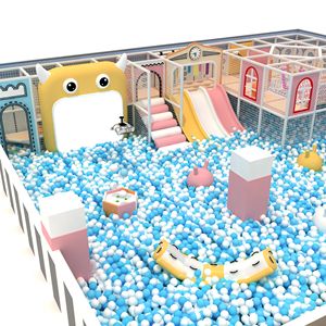 Equipo de juegos para interiores con piscina de pelotas y estructuras de juego para niños - Product Image 3