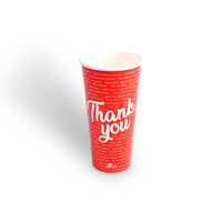 Gobelets en papier pour crème glacée multicolores en gros personnalisés avec bord blanc pour boissons froides jetables