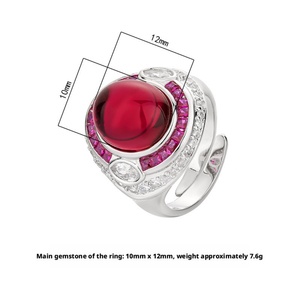 Fashion Jewelry Eco-friendly Copper Oval Shape Wholesale Vintage Zircon Wedding Jewelry Solitaire Band <b>Rings</b> for Women - Product Image 2