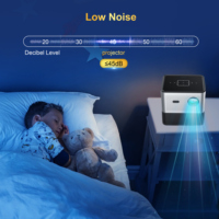 Projecteur YDH-X3 MAX-H716 4K 500 ANSI 120 pouces LED 720P Android 11 avec télécommande vocale, mise au point automatique, projecteur portable d'intérieur 4K