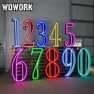 2026 WOWORK Chiffres géants lumineux en métal effet miroir infini <span class=keywords><strong>Abyss</strong></span> Marquee de 3, 4, 5 pieds (1m, 120cm) pour location d'événements et fêtes d'anniversaire - Product Image 6