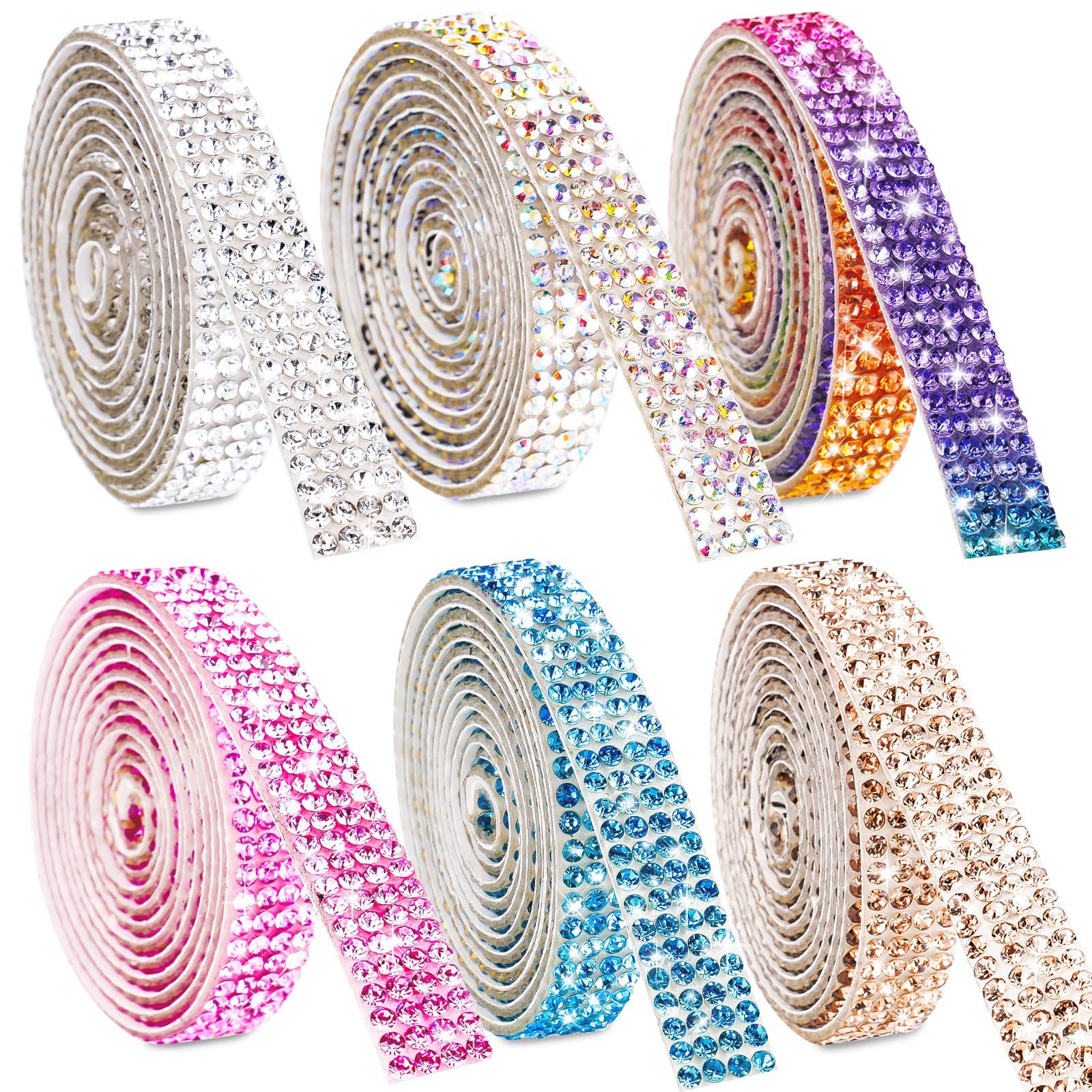 Wholesale Self-Adhesive Rhinestone Tape Stickers Multiple Colors DIY Logo Shape For Clothing Hats Wedding Phone Cases