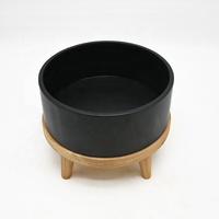Pots de plantes en métal en bois de ferme personnalisés, décoration de la maison, support de fleurs rondes pour intérieur et extérieur, support de fleurs décoratives