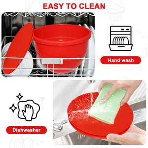 Nouveau bol mélangeur pliable en silicone pour usage domestique, conception épaissie pour un ajustement parfait aux parois des casseroles, doublure de mélangeur pour un nettoyage facile - Product Image 4