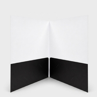 Porte-documents noir 9x12, dossier de présentation personnalisé imprimé A4 A5 pour entreprise, bureau, affaires, avec poche
