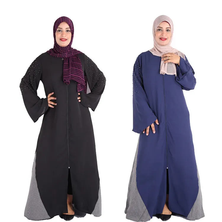 Pakaian dan Baju Abaya Dubai Gaun Wanita Muslim Desain Terbaru Pakaian Islami Timur Tengah Gaun Jubah Longgar Wanita Manik