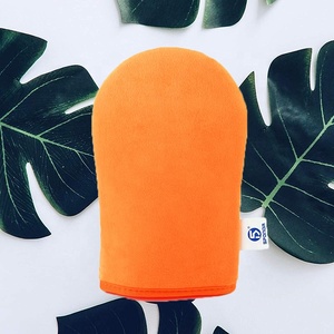 Nhãn Hiệu Riêng Logo Tùy Chỉnh <span class=keywords><strong>Dual</strong></span> Side Sợi Nhỏ Mềm Nhung Không Thấm Nước Sponge Sunless Thuộc Da <span class=keywords><strong>Mitt</strong></span> Có Thể Giặt Tái Sử Dụng Thuộc Da <span class=keywords><strong>Mitt</strong></span> - Product Image 2