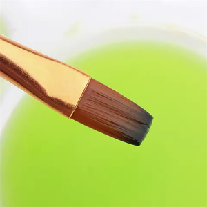 Ensemble d'art de brosse sèche à poils en nylon manche en bois en forme de cheveux ronds et plats pour peinture à l'<span class=keywords><strong>aquarelle</strong></span> et brosse à vadrouille Filbert - Product Image 5