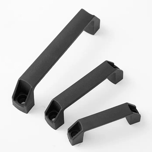 Pegangan tarik plastik hitam pintu mebel ABS plastik obral besar nilon Modern 180mm gagang furnitur pegangan dapur & kenop 100 buah - Product Image 1