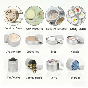 Pot en aluminium vide écologique et léger de 300 ml, 550 ml, 1500 ml pour l'emballage d'huile de poisson avec bouchon - Product Image 3
