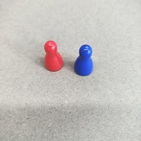 Pions en plastique portables, durables, écologiques et de haute qualité pour jeux de société, provenant de fournisseurs chinois